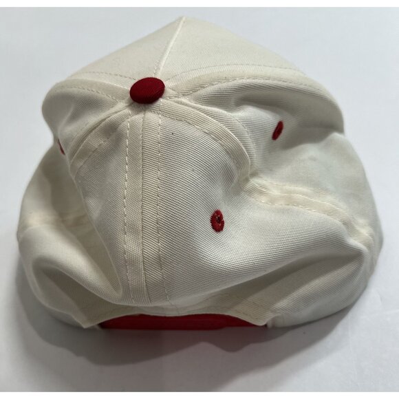 RHUDE Rossa Logo Embroidered Cap in Cardigan Red Off White - Picture 3 of 5